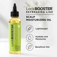 Style Factor LockBOOSTER label close-up highlighting ingredients and clarity