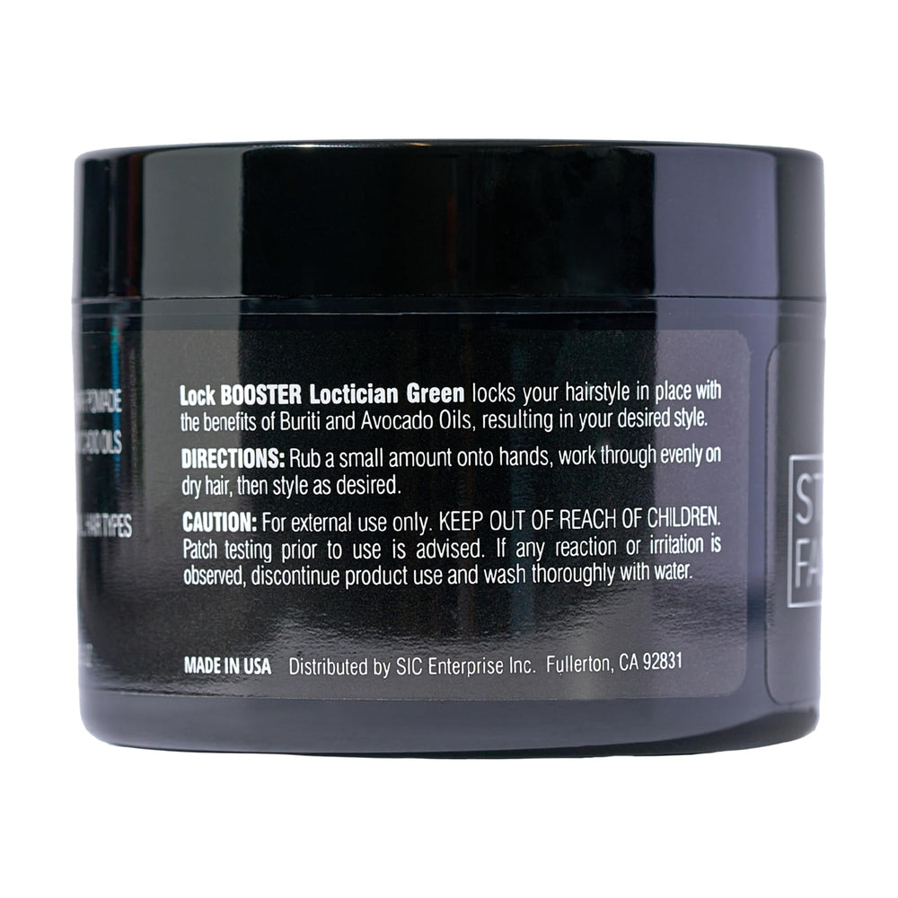 Style Factor LOCTICIAN on salon shelf portraying professional use and dependable styling