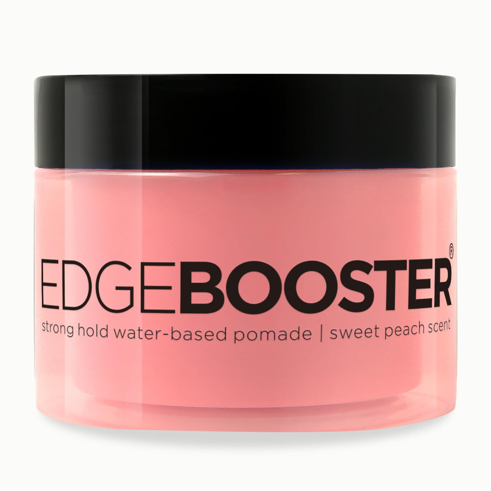 Style Factor pomade front jar showing label and 3.38 oz size and clear branding benefit