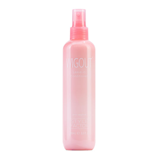 Style Factor WIGOUT front bottle view showing vibrant pink packaging and size