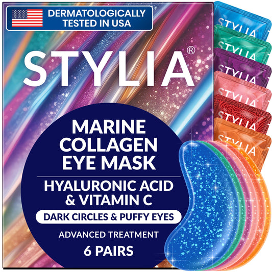 Stylia front packaging showing product and branding, inviting refreshed eyes