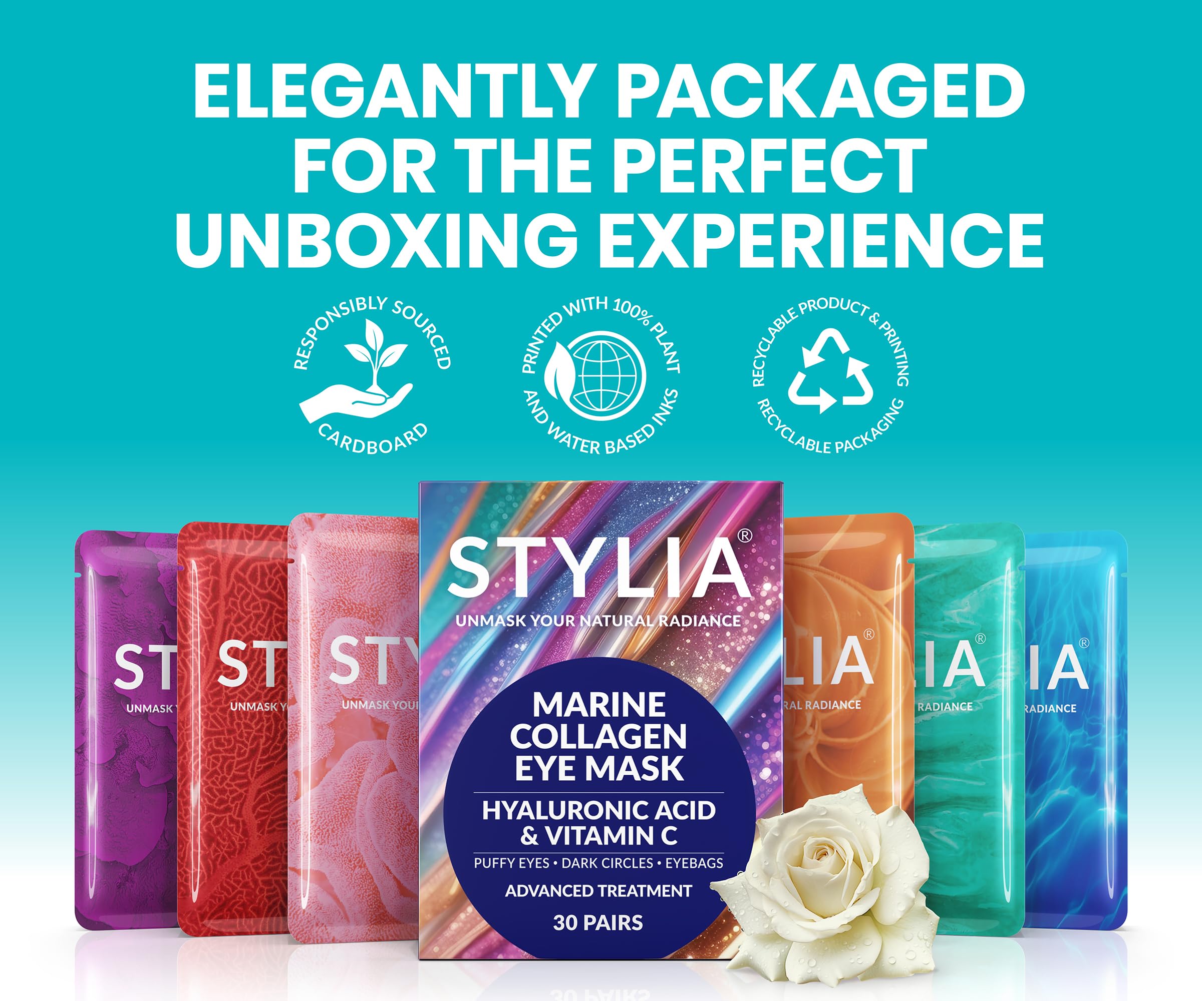 Stylia travel pouch with patches, illustrating portability and on-the-go use