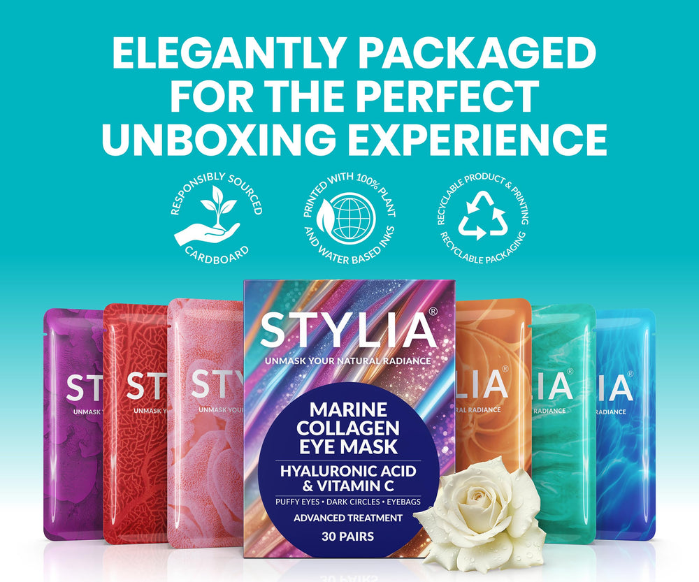 Stylia travel pouch with patches, illustrating portability and on-the-go use