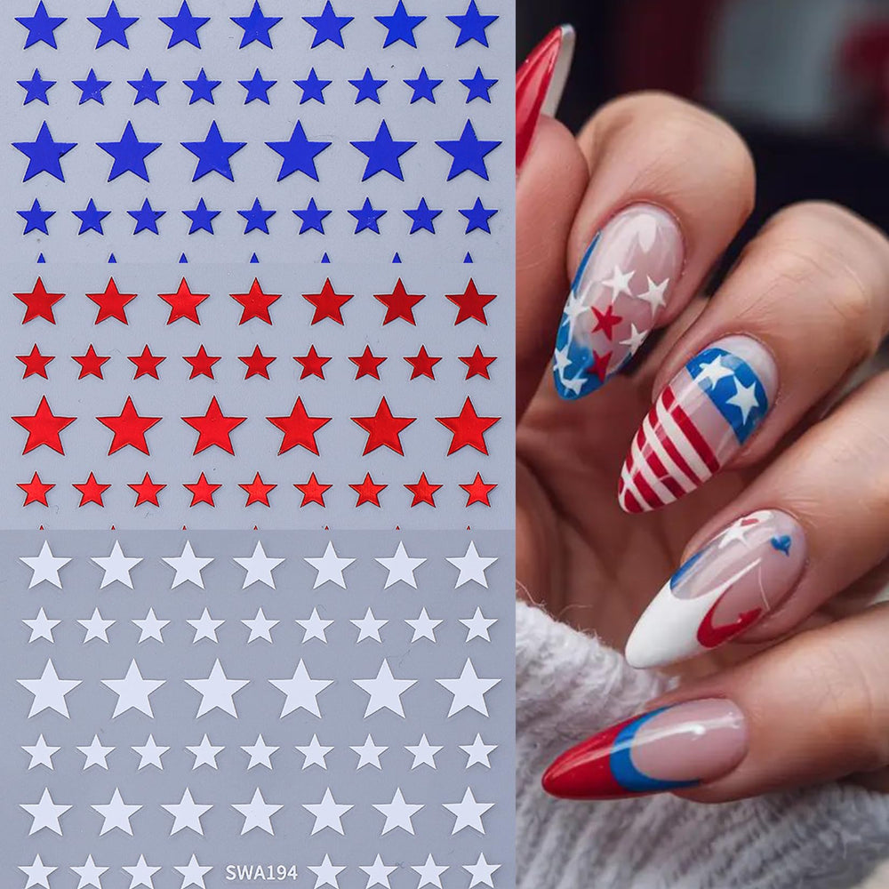 STZPRONAIL tweezers placing a star sticker on nail, fast professional application