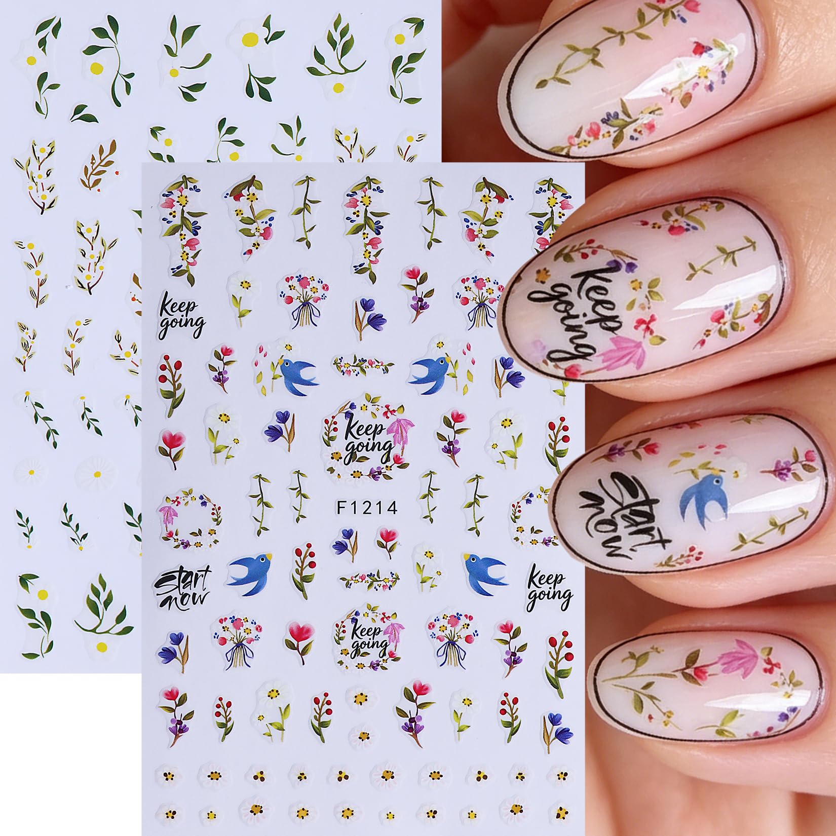 STZPRONAIL butterfly and ice cream accent stickers adding whimsical flair