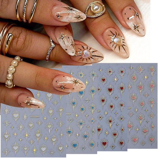 STZPRONAIL close-up metallic texture highlighting glittery detail and precision