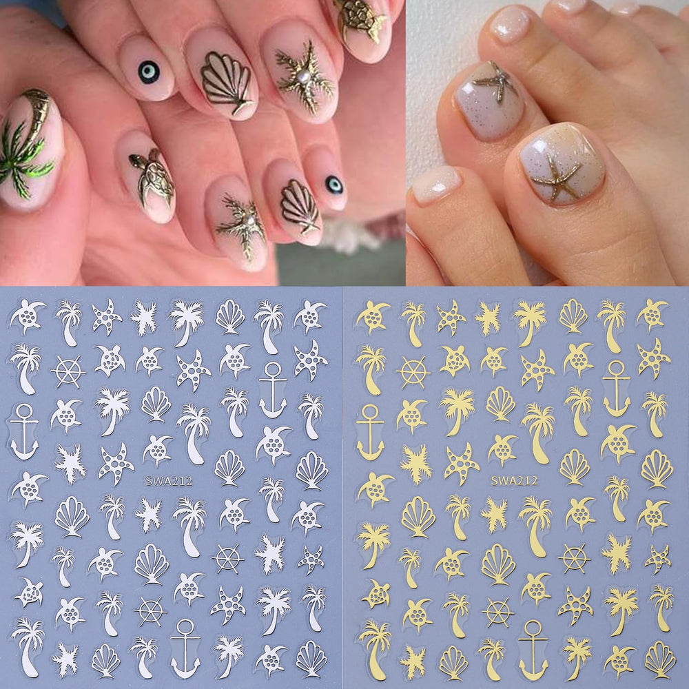 STZPRONAIL close-up palm tree decal highlighting detail and quick beachy accent
