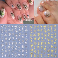 STZPRONAIL close-up palm tree decal highlighting detail and quick beachy accent