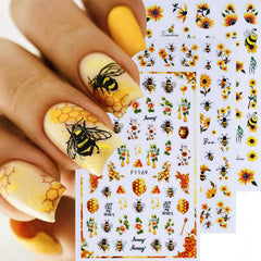 STZPRONAIL close-up of floral sticker texture showing precise print and depth