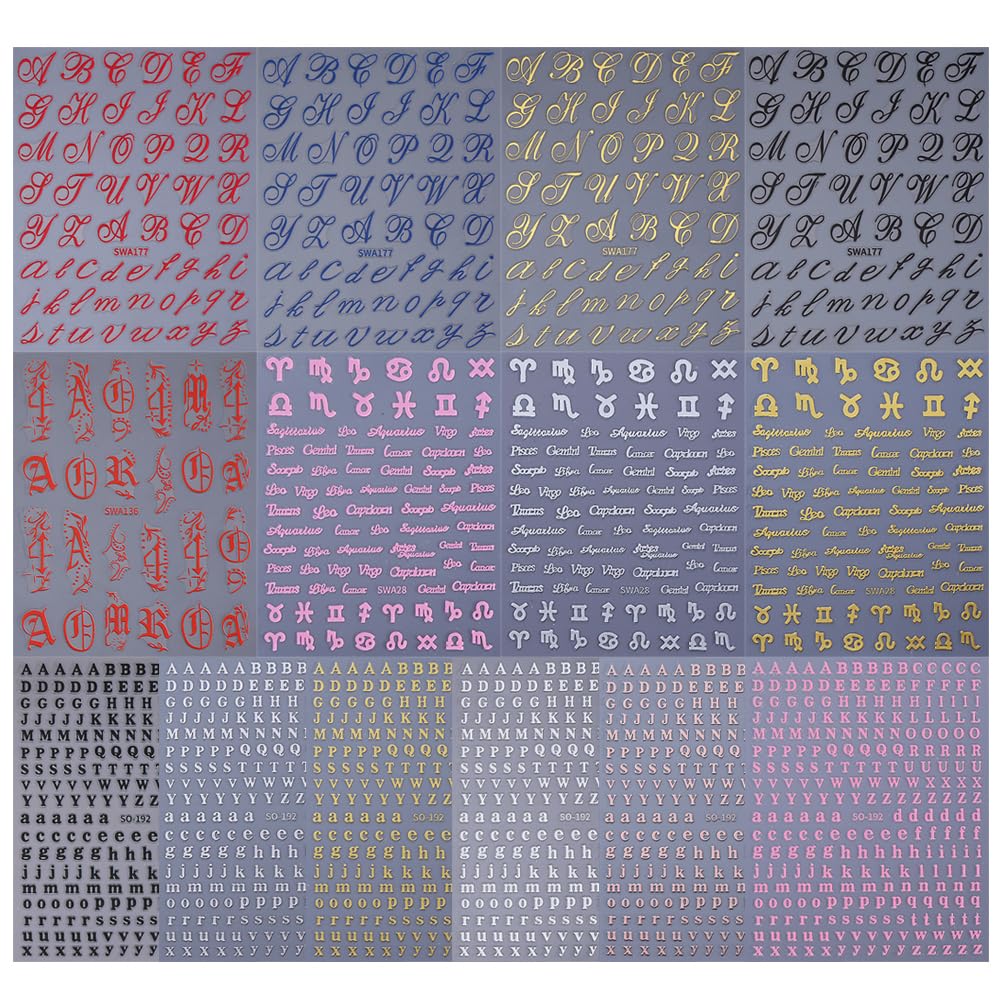 STZPRONAIL finished manicure gallery illustrating mixed-letter creative styles