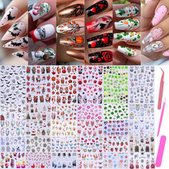 STZPRONAIL front packaging showing 30-sheet holiday sticker set and included tools