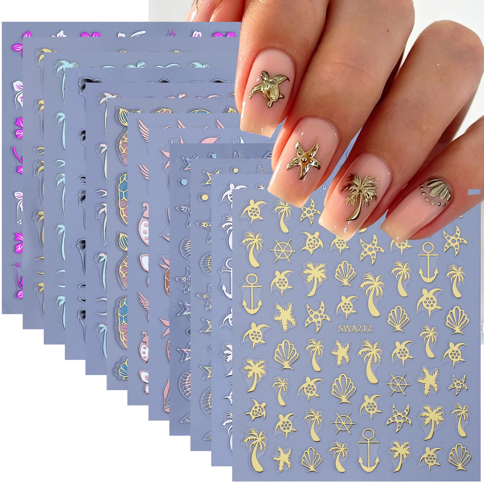 STZPRONAIL front packaging showing 12 decal sheets and design variety for easy selection