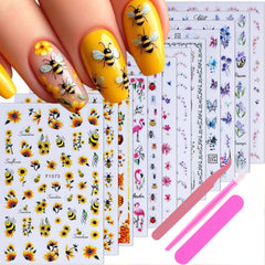 STZPRONAIL front packaging with 12 sticker sheets and tools, ready to use