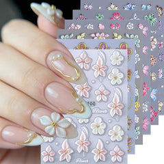 STZPRONAIL front sheet pack view showing all floral decal designs and convenience