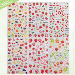 STZPRONAIL beach manicure lifestyle with fruit decals, perfect summer-ready nails