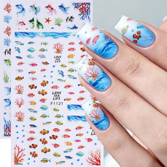 STZPRONAIL finished manicure with beach-style nail art offering a summer-ready look