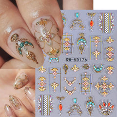 STZPRONAIL metallic moon and star sheets arranged in flat-lay