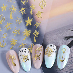STZPRONAIL hand showing scale comparison to illustrate sticker sizes for nails