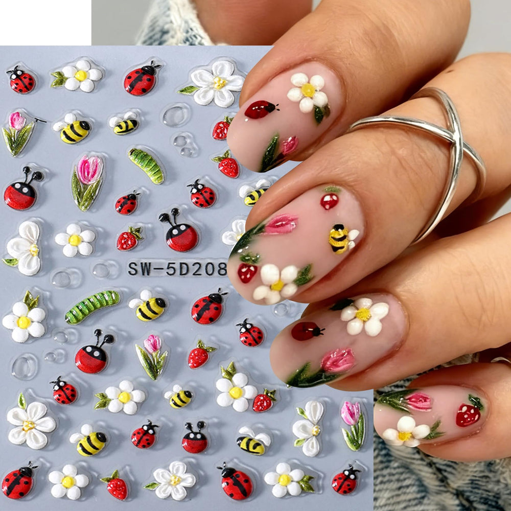 STZPRONAIL decals on fingers for scale and size guidance before application