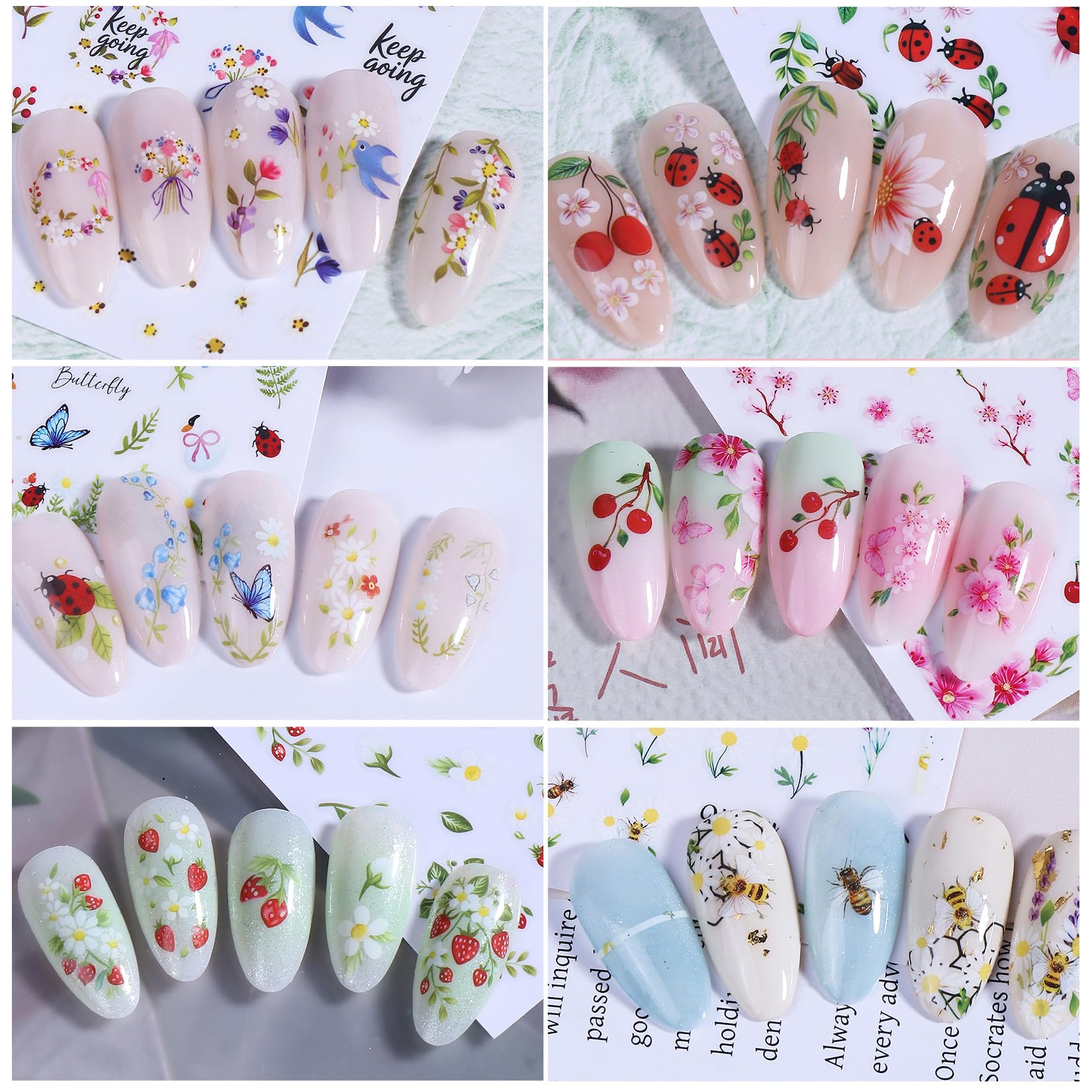 STZPRONAIL size comparison on fingers showing sticker scale and fit