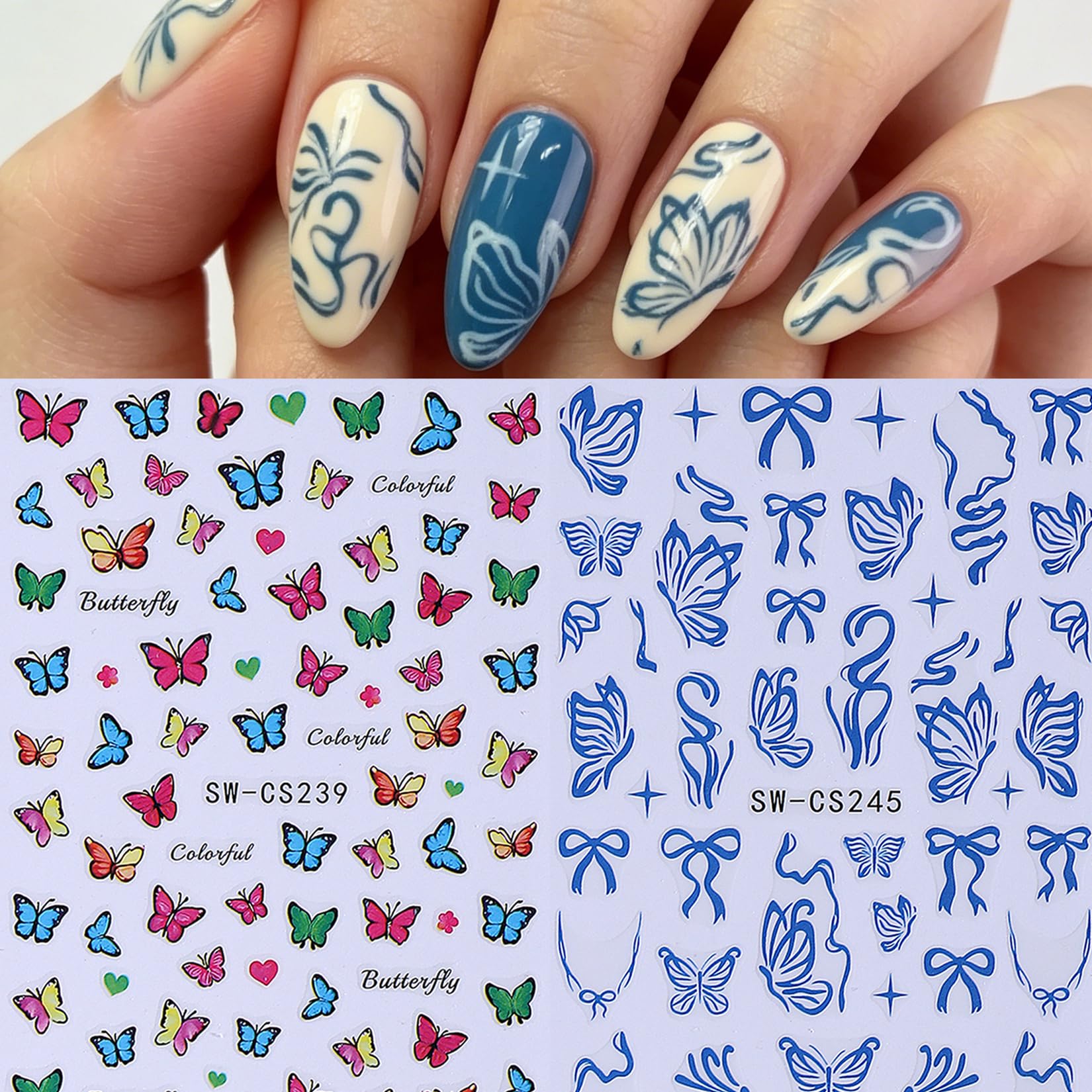 STZPRONAIL sticker size comparison with finger and ruler to show scale and fit