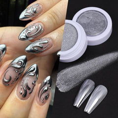 STZPRONAIL powders beside fingernail for scale to show compact, travel-friendly size