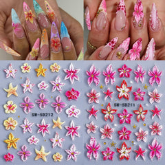 STZPRONAIL starfish and blueberry stickers grouped to show color variety and mix-match options