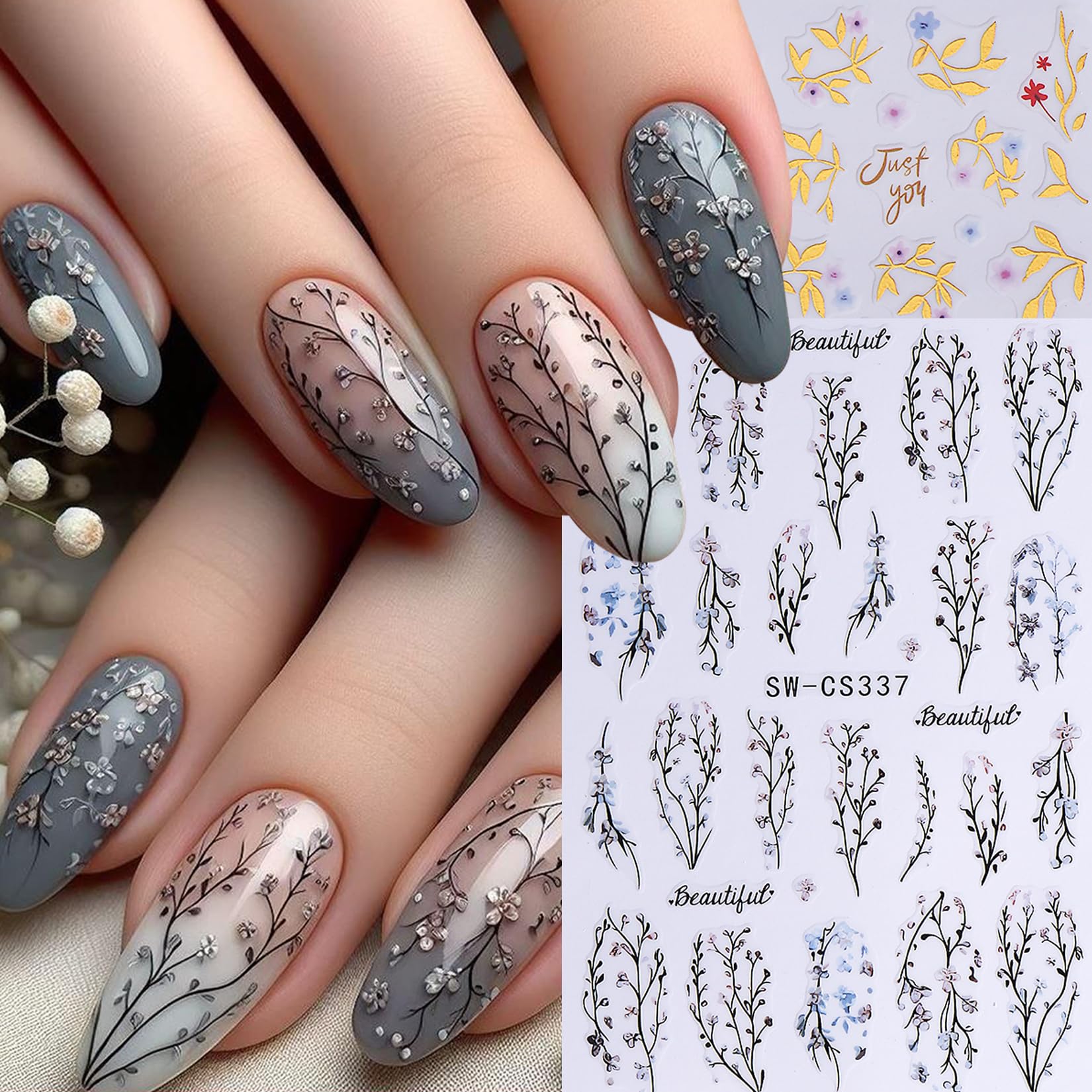 STZPRONAIL sticker applied on gel nail in progress for easy use