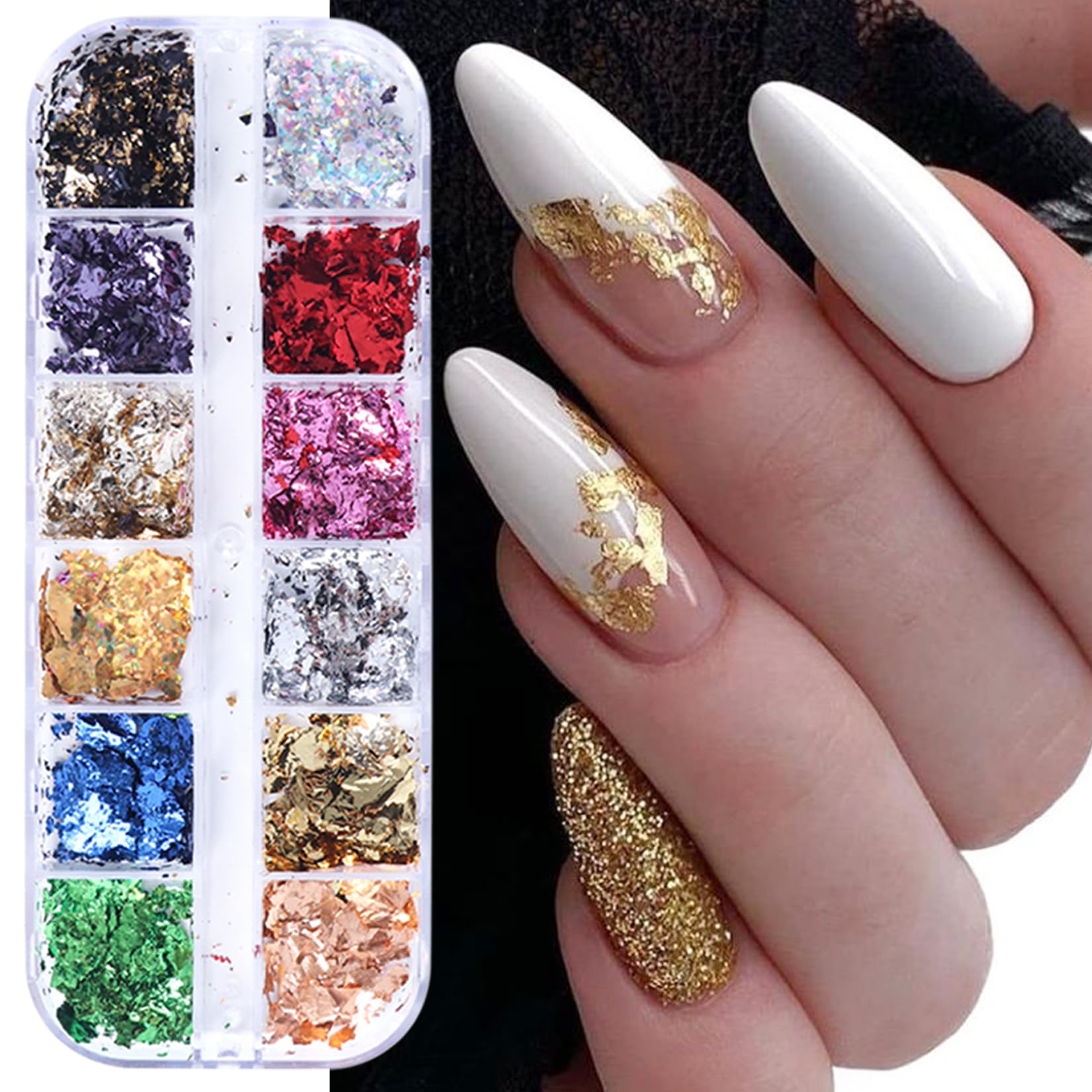STZPRONAIL tweezers placing foil on nail demonstrating precise application and tidy results