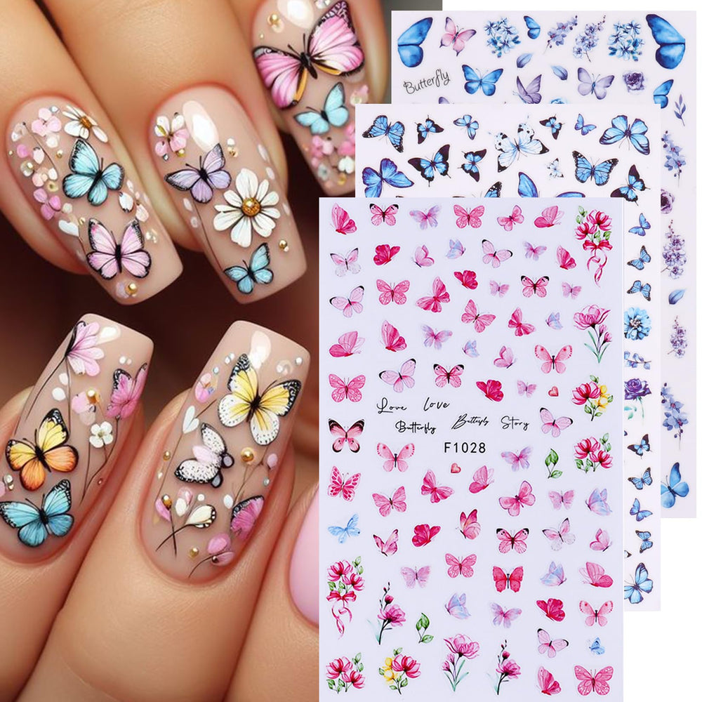 STZPRONAIL assortment of colorful butterfly and flower patterns for varied nail designs benefit