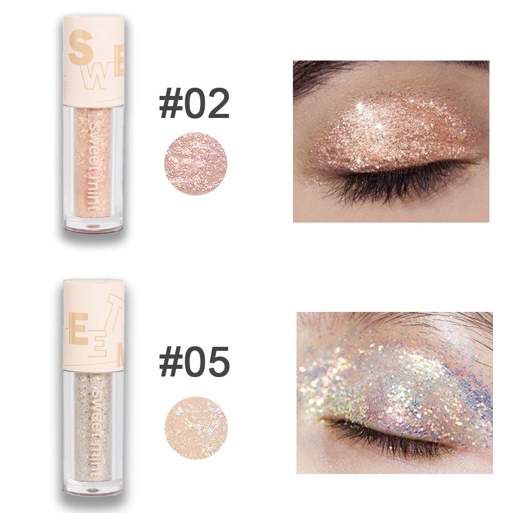 SUAKE crystal silver applied on a model’s eyelid for bright, reflective finish