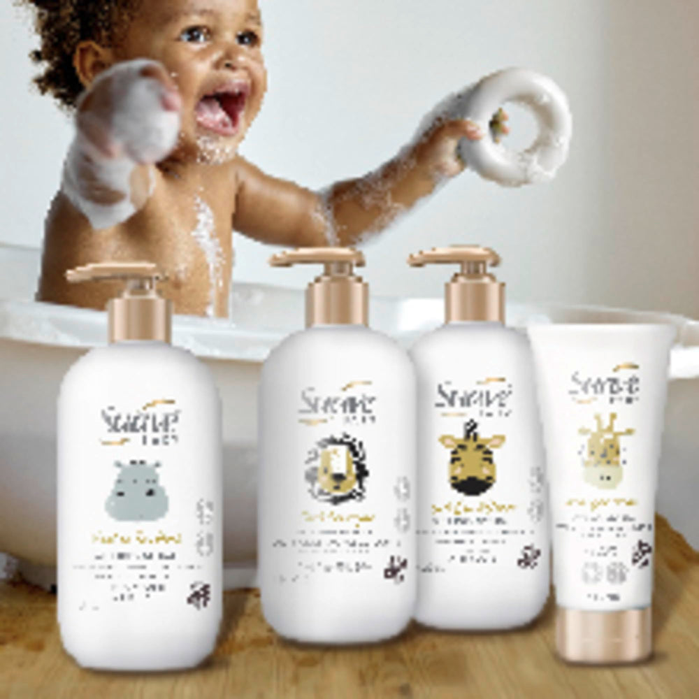 Suave Baby applied to toddler curls demonstrating soft definition and reduced frizz