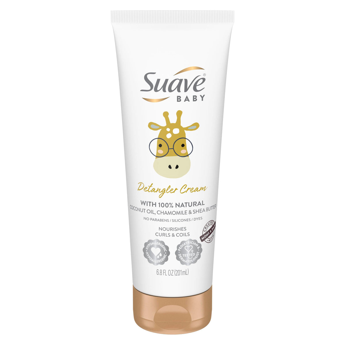 Suave baby front packaging showing product benefits and curls