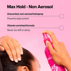 Suave label detail showing ingredients list and vitamins that help nourish hair