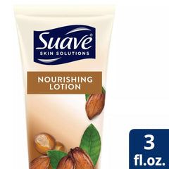 Suave cocoa butter shea pump top close-up for quick, mess-free dispensing benefit