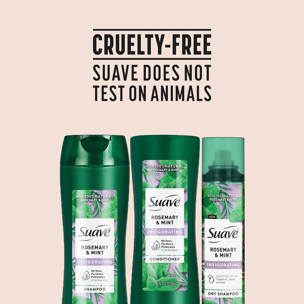 Suave before and after hair image showing renewed volume and smoother finish benefit