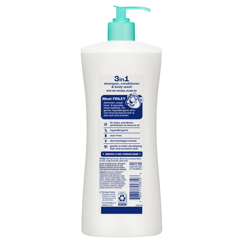 Hair before and after using Suave showing improved manageability and softness benefit