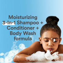 Suave kids label close-up highlighting ingredients and no-paraben benefit
