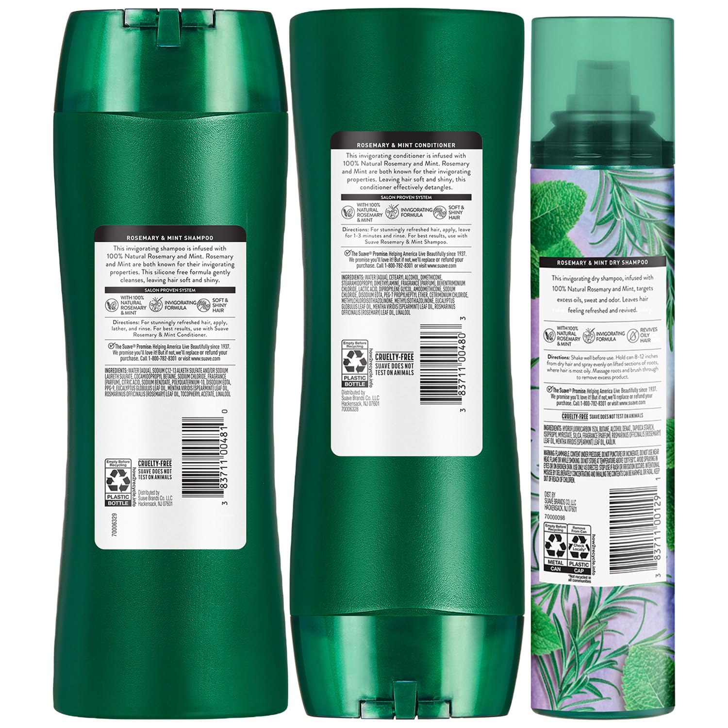 Suave products on bathroom counter in lifestyle scene for everyday routine convenience benefit