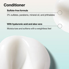 Suave shampoo and conditioner on bathroom shelf offering everyday routine benefit