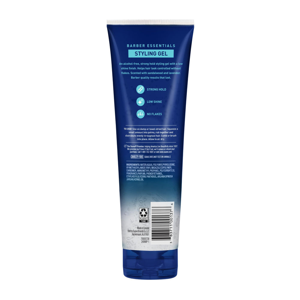 Morning routine scene with Suave gel on bathroom counter for quick grooming