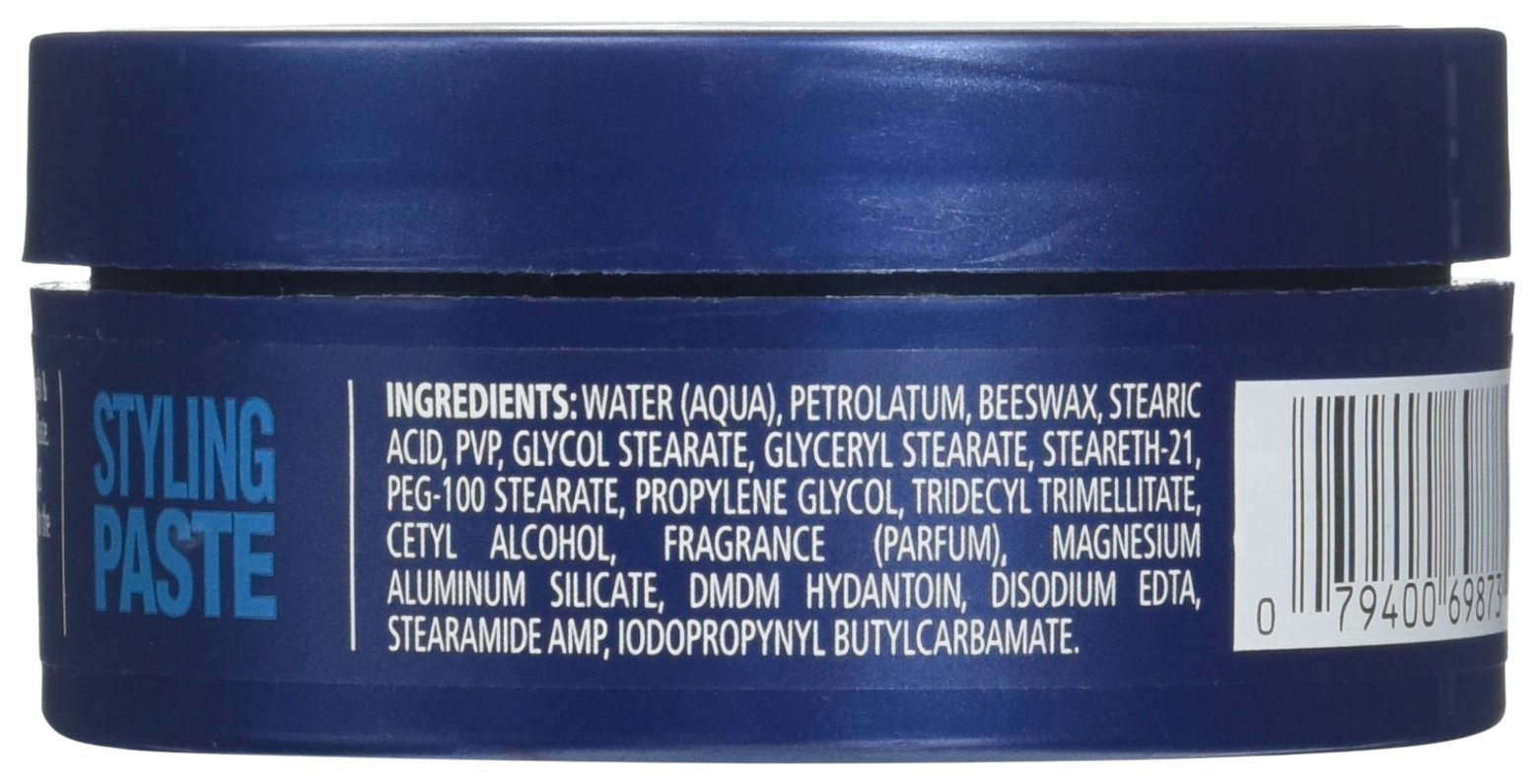 Suave men's styling paste texture close-up highlighting matte finish and easy workability