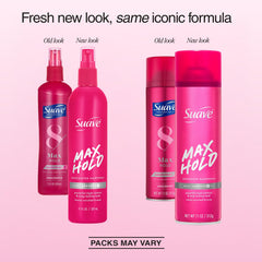 Suave non‑aerosol close‑up nozzle showing precision spray for targeted styling benefit