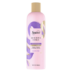Suave pink luscious curls front packaging showing bottle and label for easy identification and choice
