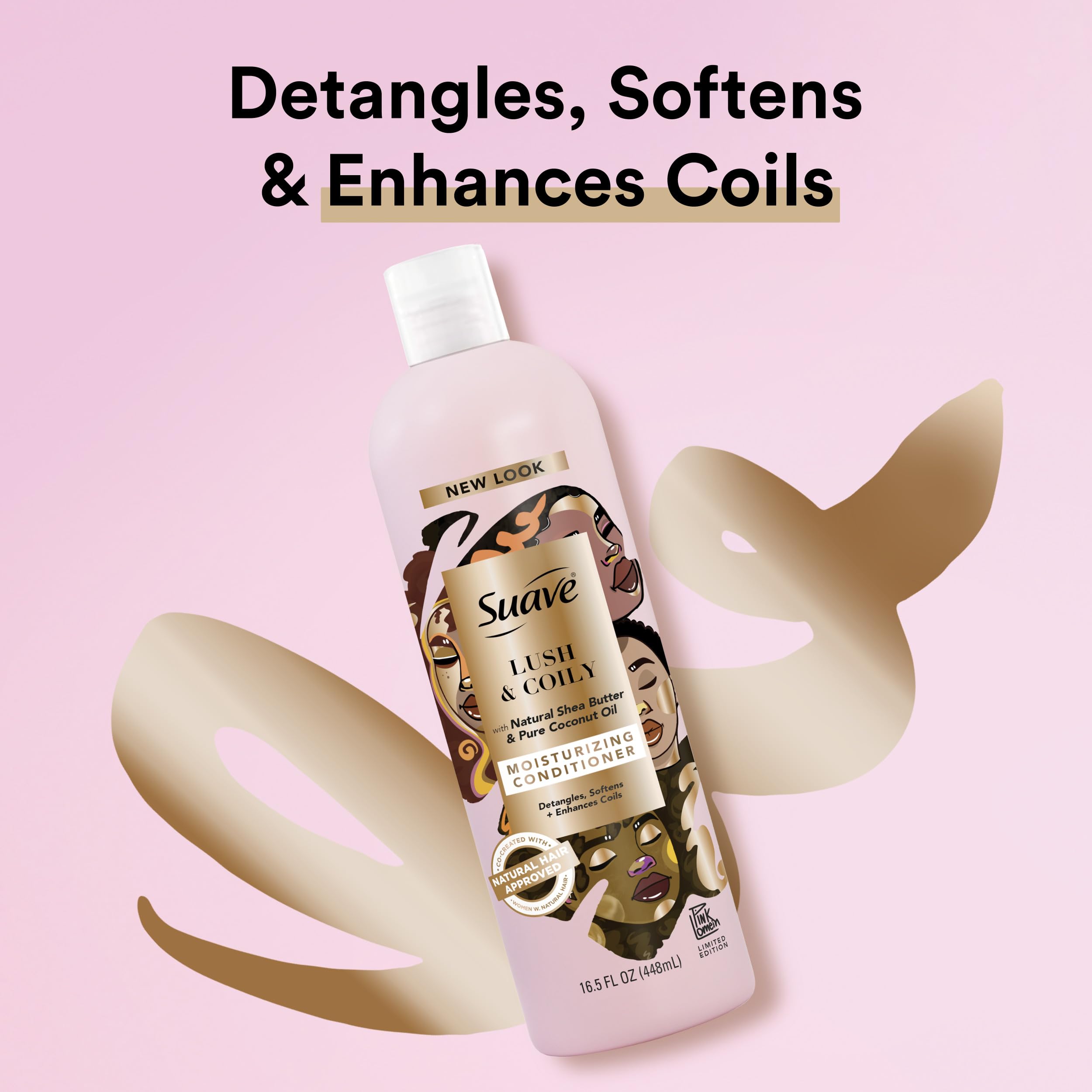 Suave Professionals label close-up highlighting ingredients and design