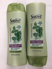 Suave Rosemary & Mint conditioner texture close-up illustrating creamy formula for easy detangling