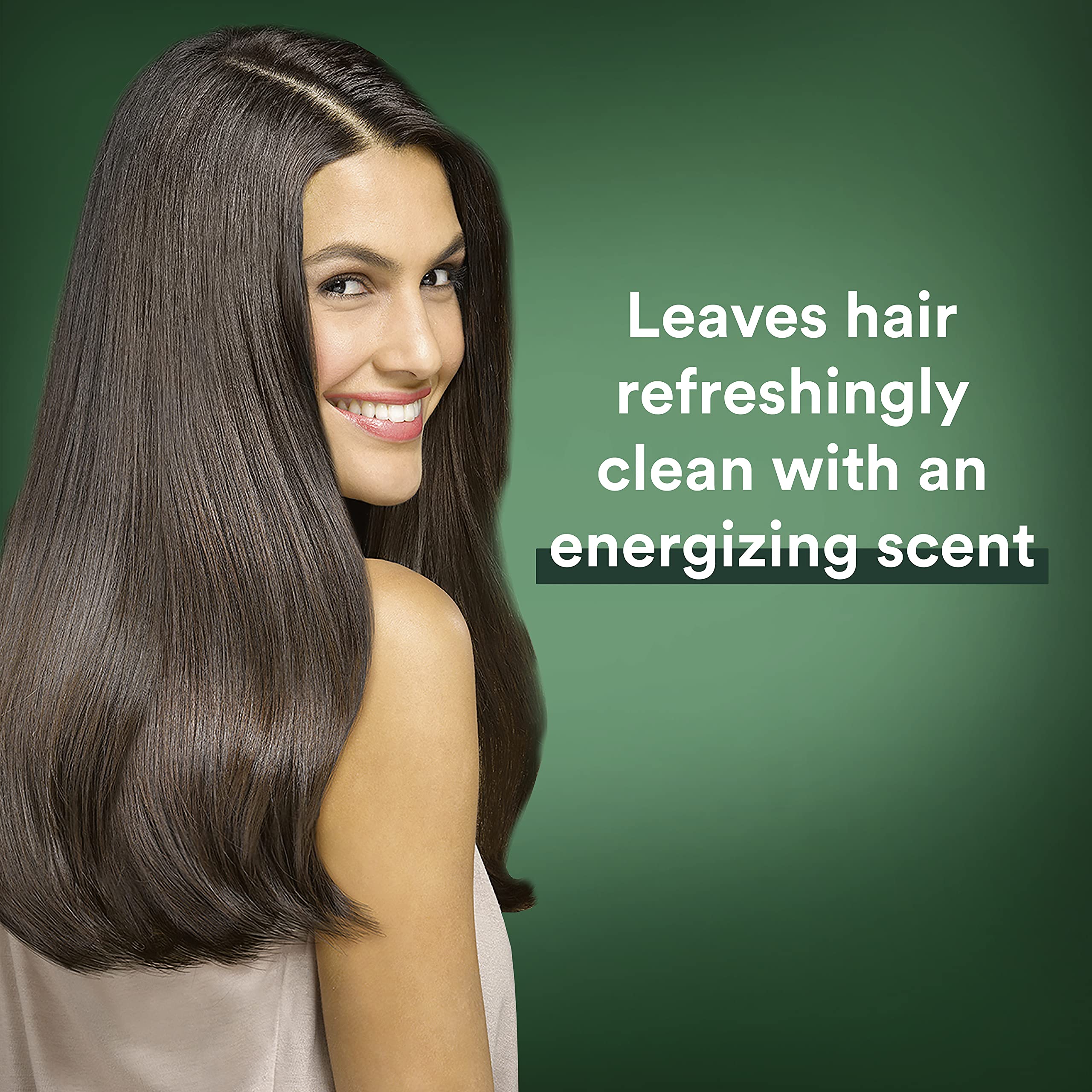 Suave tea tree hemp application on wet hair illustrating refreshing feel