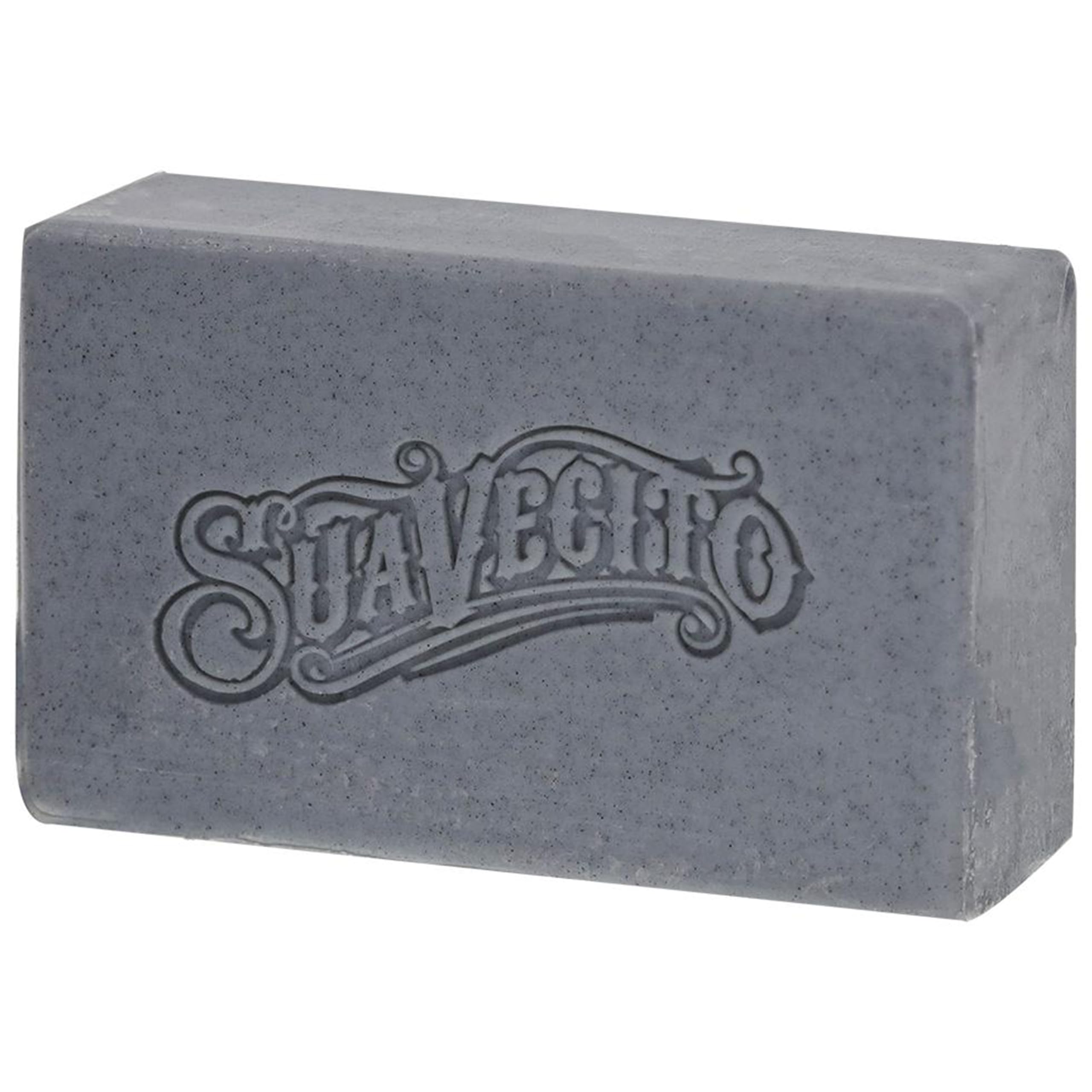 Suavecito bar held next to hand for scale, illustrates generous 6 oz size
