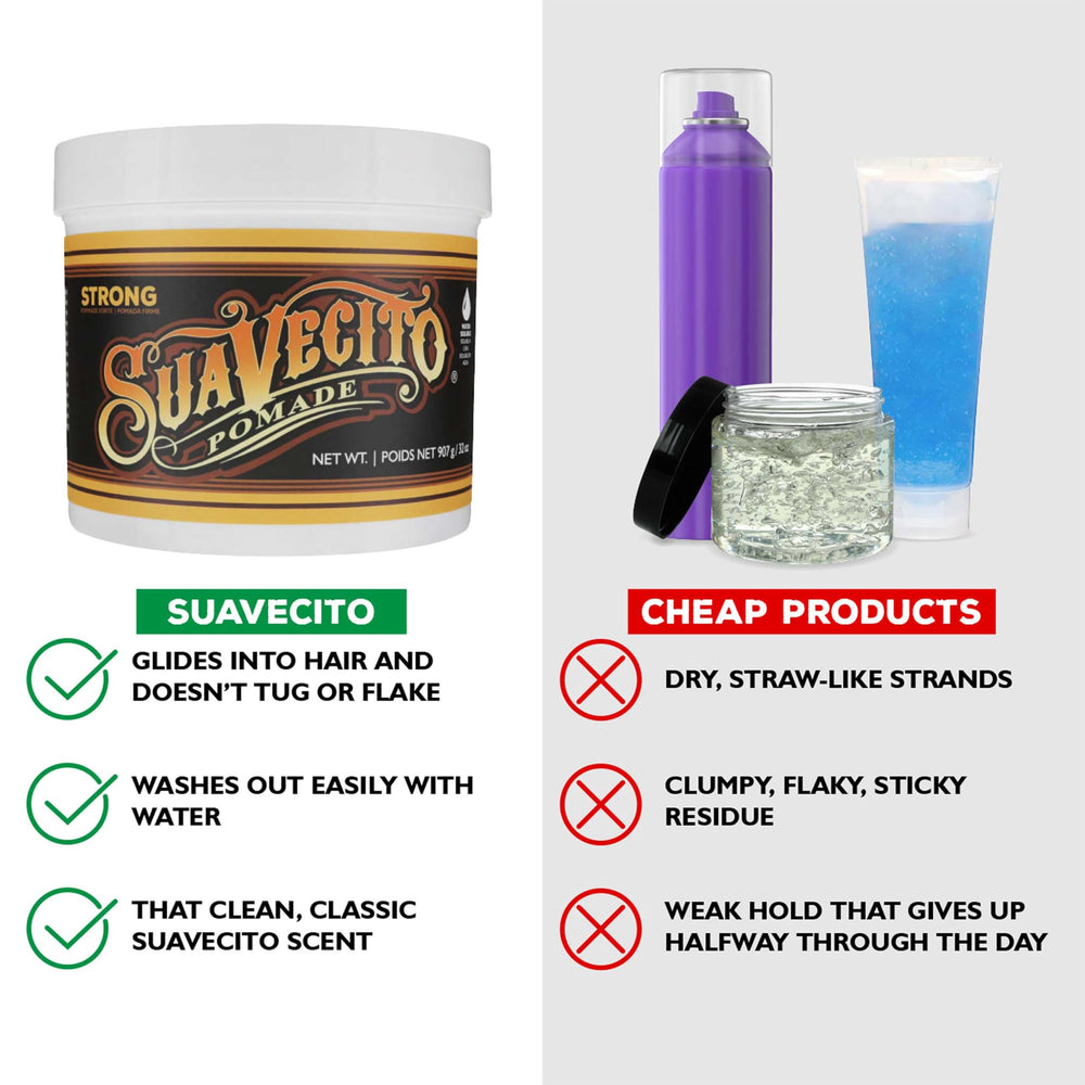 Suavecito product on palm demonstrating smooth application and control benefit