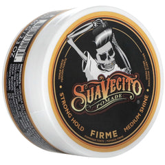 Suavecito front packaging showing jar and label, clear branding and benefit